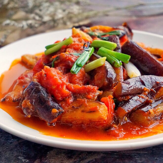 Eggplant with Garlic Sauce (Yu Xiang Qie Zi 鱼香茄子)